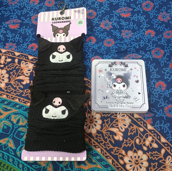Sanrio Other - 🆕 KUROMI Leg warmers And Eyeshadow/Highlighter Palette